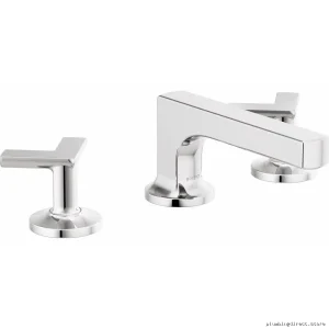Water-Efficient Kintsu Brizo Low-Rise Widespread Faucet - Single Handle Chrome Design Model #