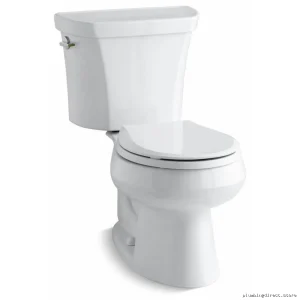 Water-Efficient Wellworth #3987-0 Dual Flush Round Front Toilets - White No Seat