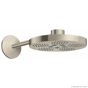 Axor One 2-Jet Shower Head & Arm Trim, 1.75 GPM Low Flow, Brushed Nickel Finish - Water-Saving | 48482821