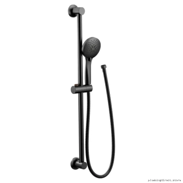 Water-Saving 5-Function Handheld Shower with Adjustable Slide Bar - Matte Black (3558EPBL) Moen