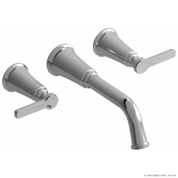 Water-Saving J-Handle Wall Mount Chrome Bathroom Faucet