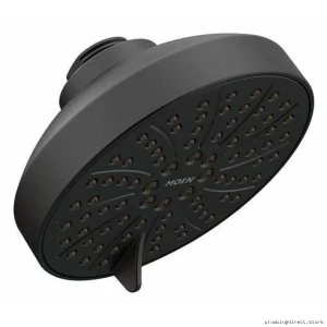 Water Saving Moen Matte Black Shower Head - 6 Functions