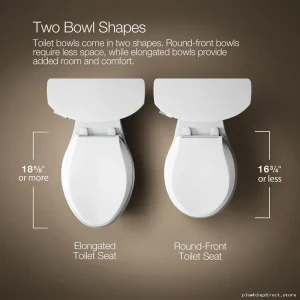 White Water-Saving Round Front Toilet – Wellworth Model #39-KohIer No Seat