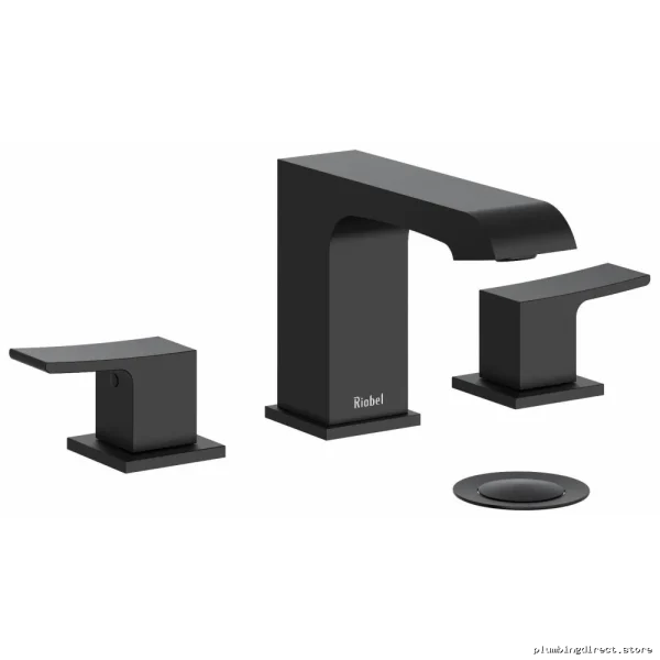 Water-Saving Widespread Bathroom Faucet with Lever Handles - Black 1.2 GPM Zendo