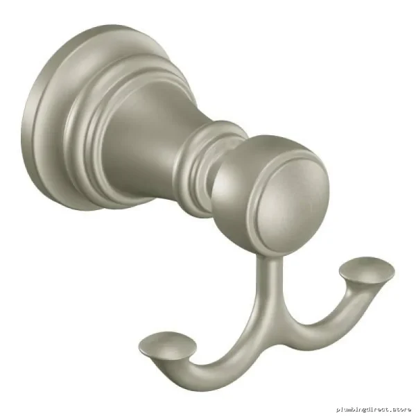 Weymouth Double Robe Hook - Brushed Nickel Moen Design YB8403BN - Image 2