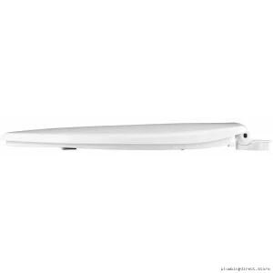 Whisper-Close Elongated Toilet Seat - Durable Plastic & White