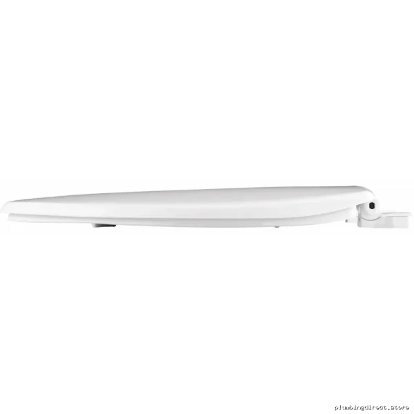 Whisper-Close Elongated Toilet Seat - Durable Plastic & White