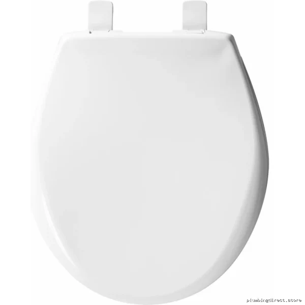 Round Plastic Whisper Close Toilet Seat in Cotton White - 200E4B 390 Bemis - Image 2