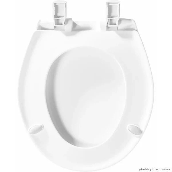 Round Plastic Whisper Close Toilet Seat in Cotton White - 200E4B 390 Bemis