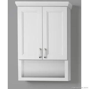 White Bellrose 2-Door Bathroom Cabinet with Classic Painted Finish