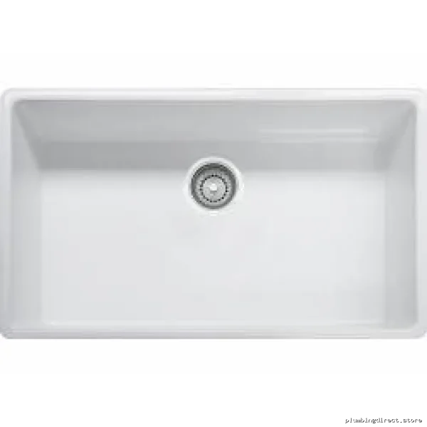 White Farmhouse Single Bowl Apron Front Kitchen Sink - FHK710-33WH Franke