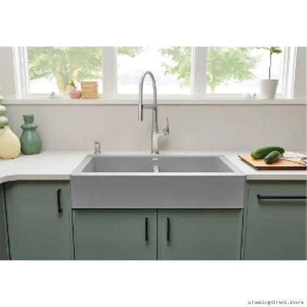 Vintera 33 Modern 2-Bowl Apron Front Kitchen Sink in White - Image 2