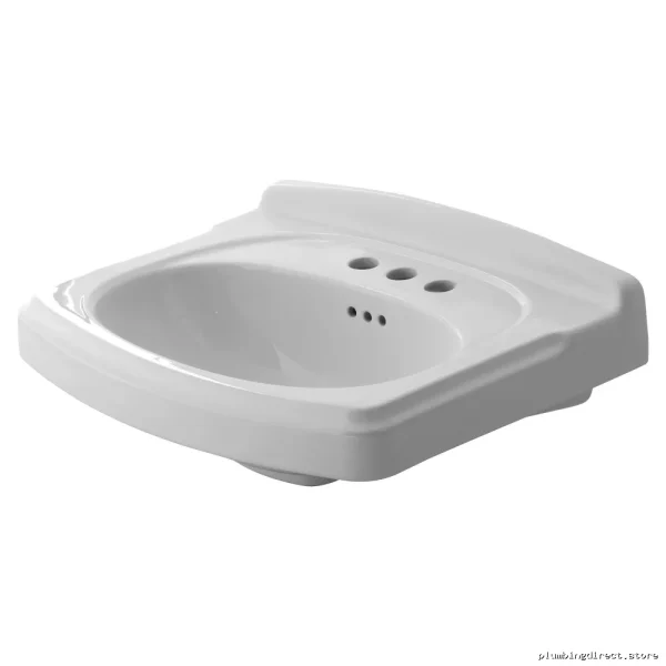 White Portsmouth Centerset Pedestal Sink Top - 0555104.020 | American Standard - Image 3