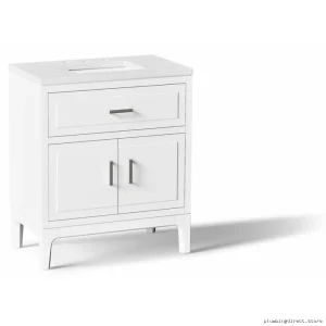Seer 30 Bathroom Vanity Widespread Sink Quartz Top - White 33552-ASB-0