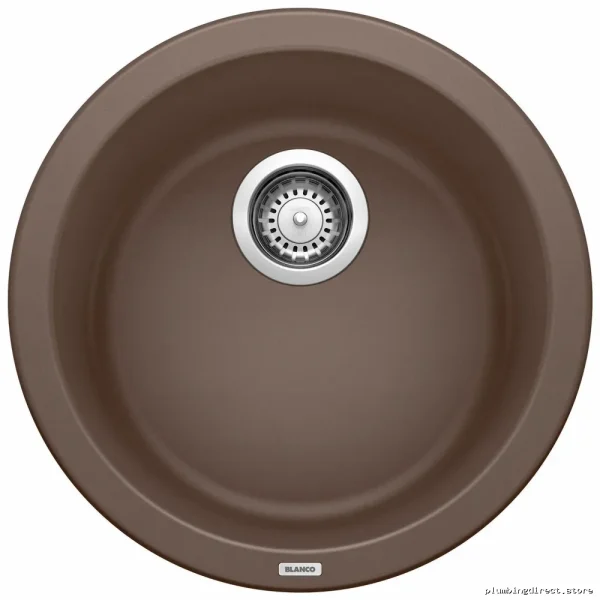 Dual Mount Round Silgranit Kitchen Sink in White - Rondo - Image 2