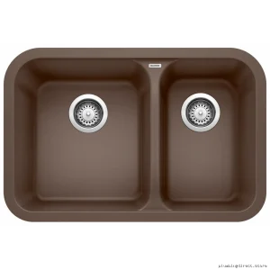 Vision Undermount Double Basin Silganit Kitchen Sink - White