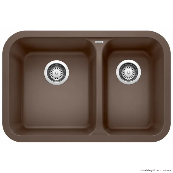 Vision Undermount Double Basin Silganit Kitchen Sink - White