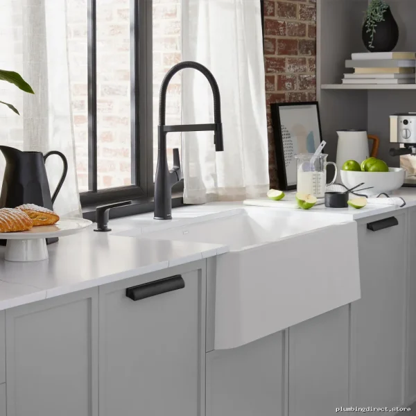 White Silgrnit Apron Kitchen Sink - Blancco & IKON - Image 4