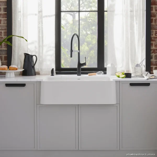 White Silgrnit Apron Kitchen Sink - Blancco & IKON - Image 5