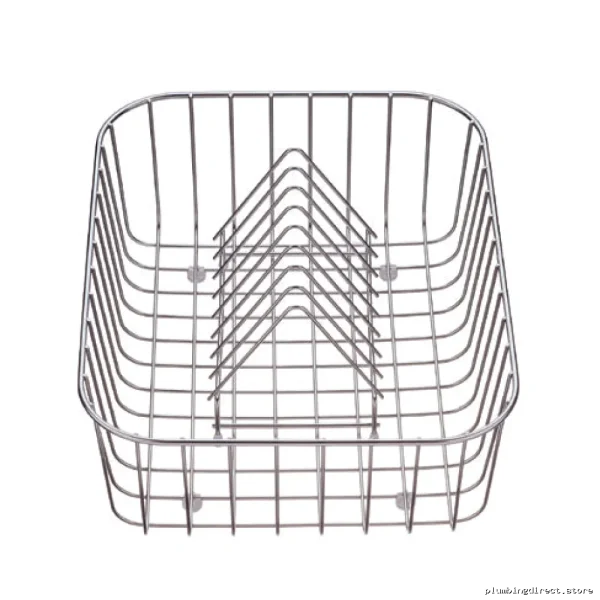 White Stainless Steel Dish Storage Basket - Durable & Space-Saving - Image 2