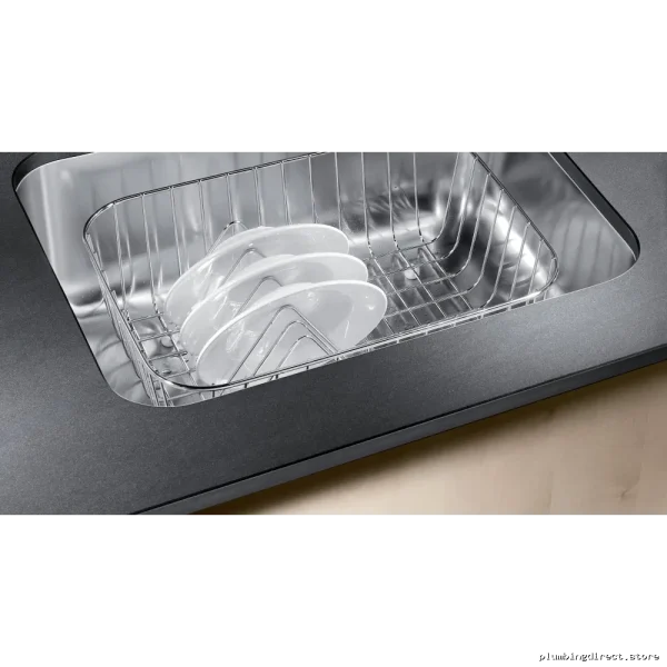 White Stainless Steel Dish Storage Basket - Durable & Space-Saving