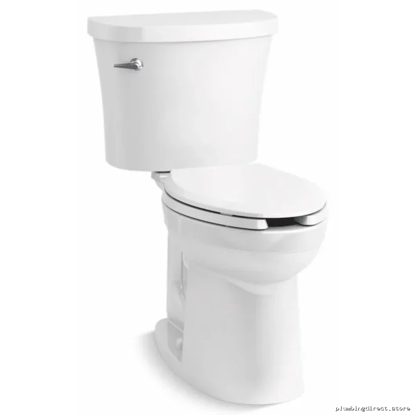 White Tall Elongated Toilet Bowl by Kingston - Kohler 25076-0 - Image 3
