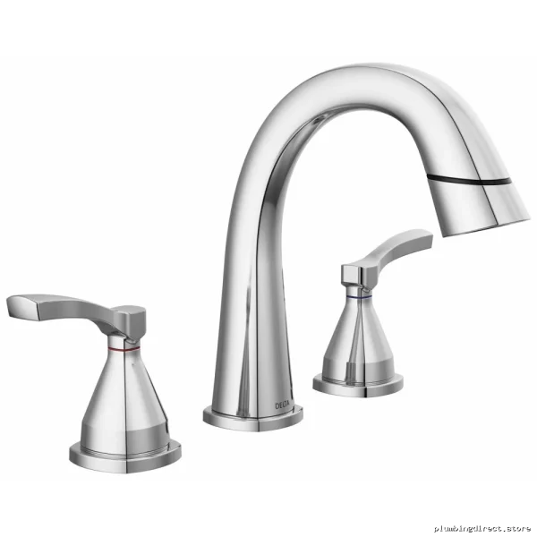 Sryker Wide Spread Bathroom Faucet with Pull Down Spray | Durable Lumiconate Stainless Steel Delta Valve - Image 3