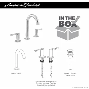Widespread Bathroom Faucet with Pop-Up Drain - Studio S Chrome Faucet | American Standard