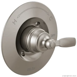Woodhurst T14032-SS Delta Stainless Steel Pressure-Balanced Shower Valve Trim