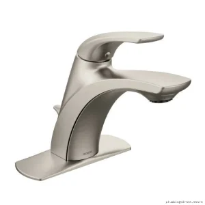 Zarina Stain Resistant Brushed Nickel Single Hole Bathroom Faucet - Easy Install