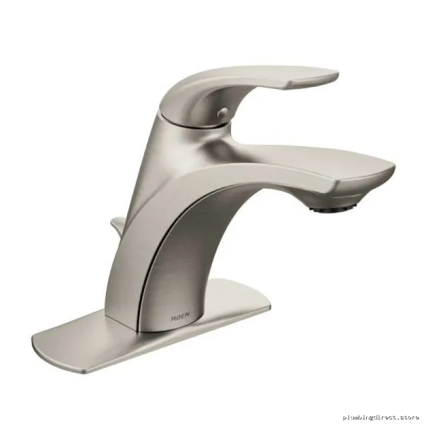 Zarina Stain Resistant Brushed Nickel Single Hole Bathroom Faucet - Easy Install