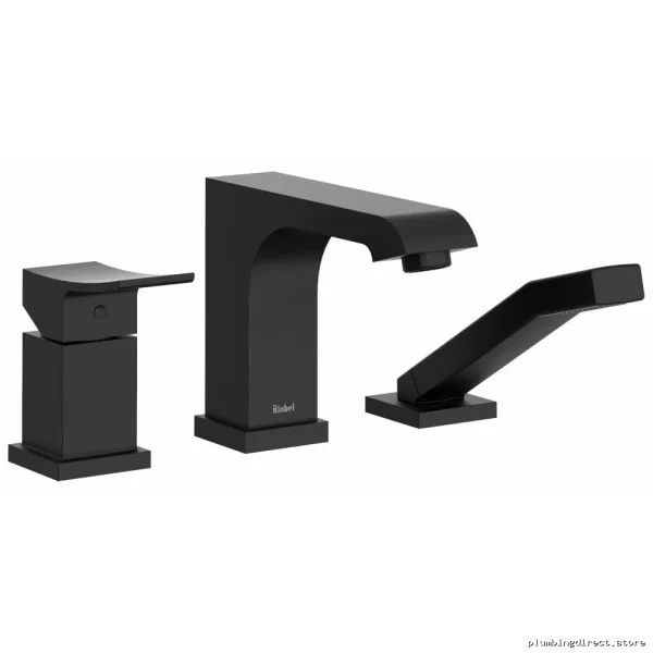 Zendo Deck-Mount 3-Hole Tub Filler Trim - Black