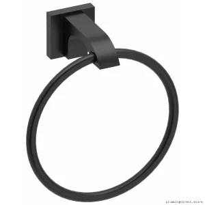 Zendo Black Bathroom Towel Ring - Hanging Towel Ring ZO7BK RIOBEL