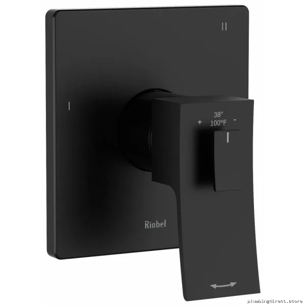 Zendo Black Thermostatic Shower Valve with 5 Functions