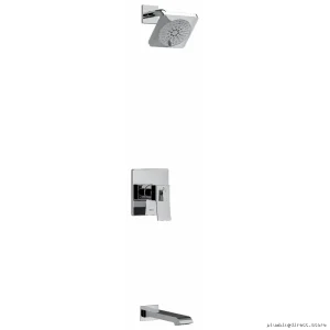 Zendo Chrome Thermostatic Shower Faucet Kit with PEX