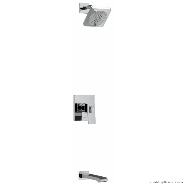 Zendo Chrome Thermostatic Shower Faucet Kit with PEX