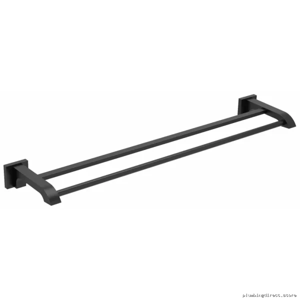 Zendo Double Towel Bar 24" Black ZO6BK RIOBEL Bathroom Rack