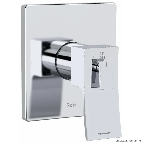Zendo Dual-Function Chrome Thermostatic Valve Trim for Heating & Cooling
