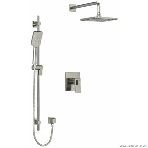 Zendo Brushed Nickel Shower Faucet Trim - Modern Design with High-Flow Performance