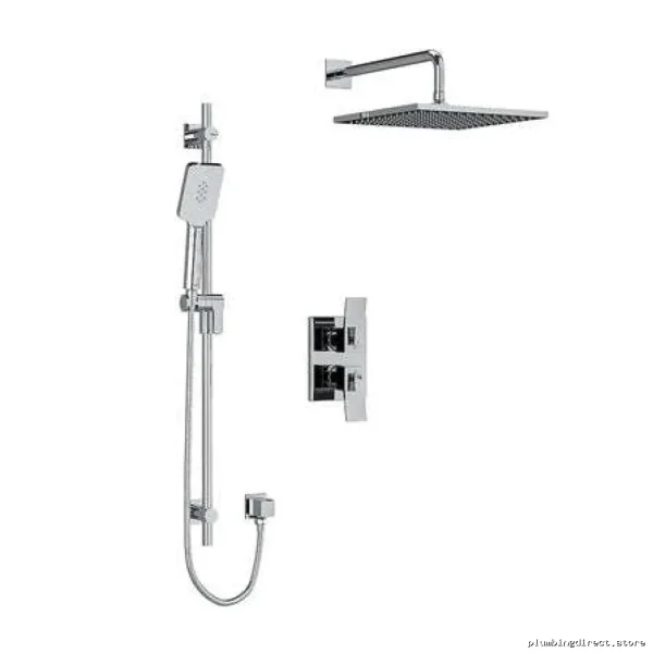 Zendo Thermostatic Dual Coaxial Shower Kit – Chrome Design, KIT483ZOTQC-6 RIOBEL