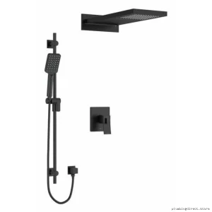 Zendo Thermostatic Shower Faucet with PEX Connection - Black RIOBEL