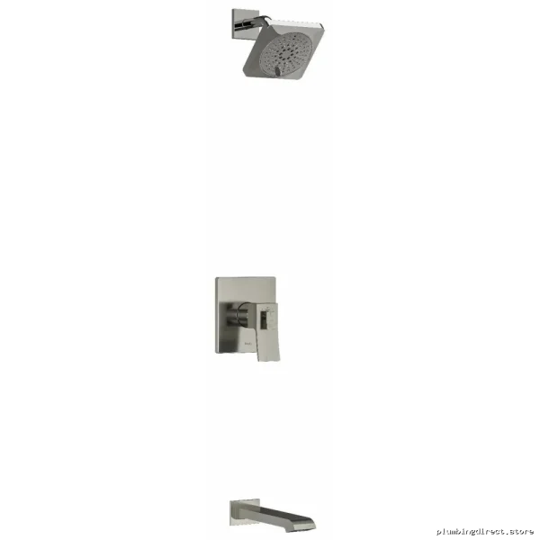 Zendo Thermostatic Shower Faucet Brushed Nickel with PEX Connection Kit
