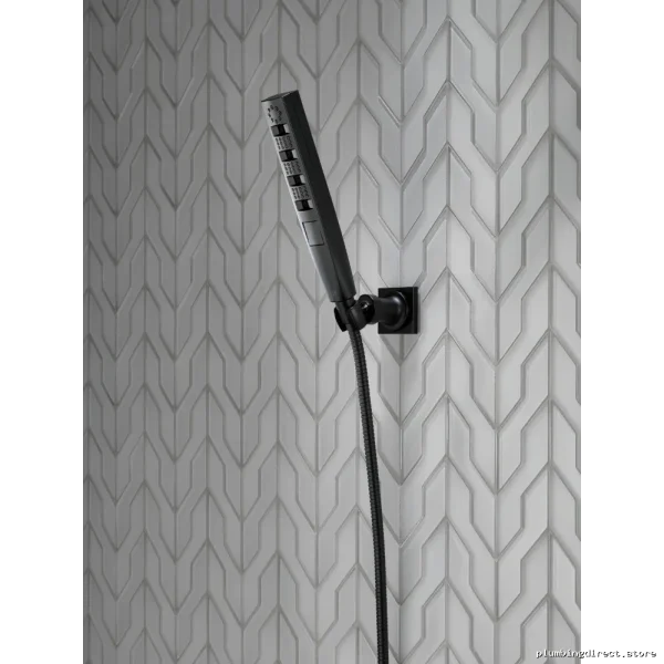 Zura H2Okinetic 5-Setting Matte Black Wall-Mounted Hand Shower - Image 2