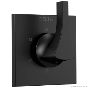Zura 6-Position Adjustable Diverter Control Trim - Matte Black T11974-BL Delta
