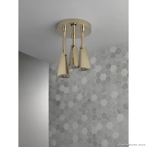 Zura H2Okinetic Pendant Rain Shower Head - Polished Nickel Finish 57140-PN25-L Delta