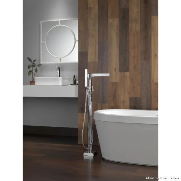 Zura Modern Chrome & Black Vessel Sink Faucet - 774-CS-DST Delta - Image 2