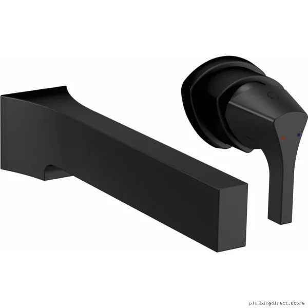 Zura Single Handle Matte Black Wall Mount Bathroom Faucet - Image 2