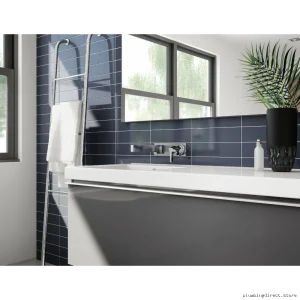 Zura Single Handle Matte Black Wall Mount Bathroom Faucet