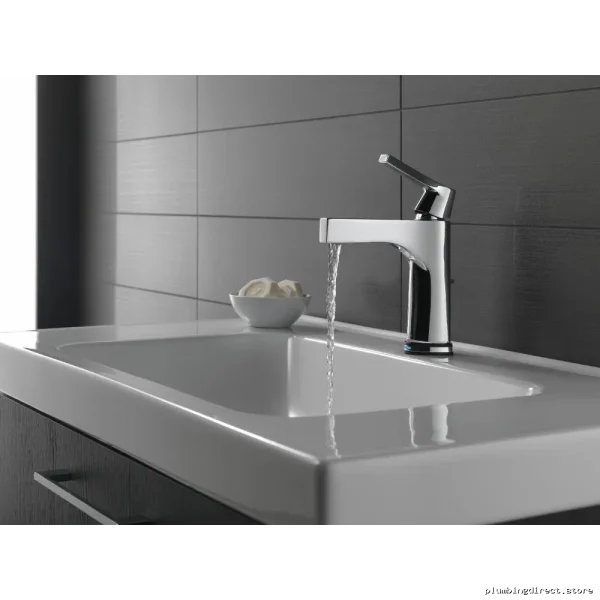 Zura Single Hole Bathroom Faucet - Touch-Activated Matte Black 574T-BL-DST - Image 4